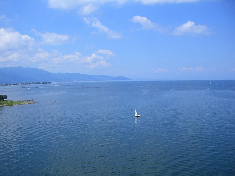 Biwa Lake view from Biwako-Ohashi | Michinoeki Biwakoohashi Kome Plaza